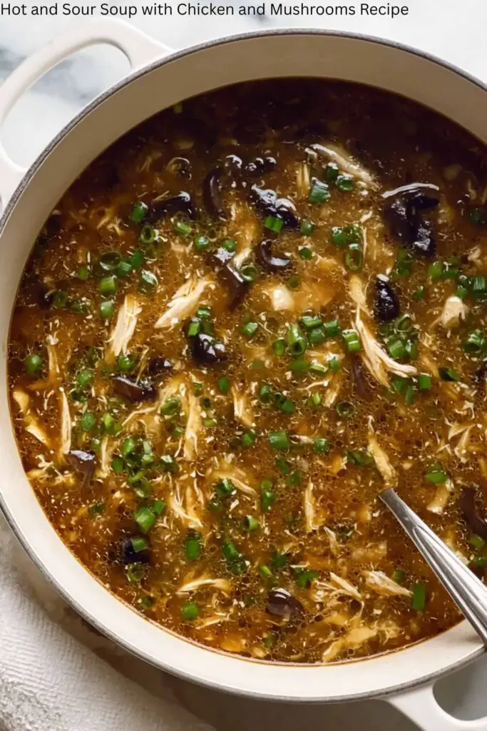 Hot and Sour Soup with Chicken and Mushrooms Recipe