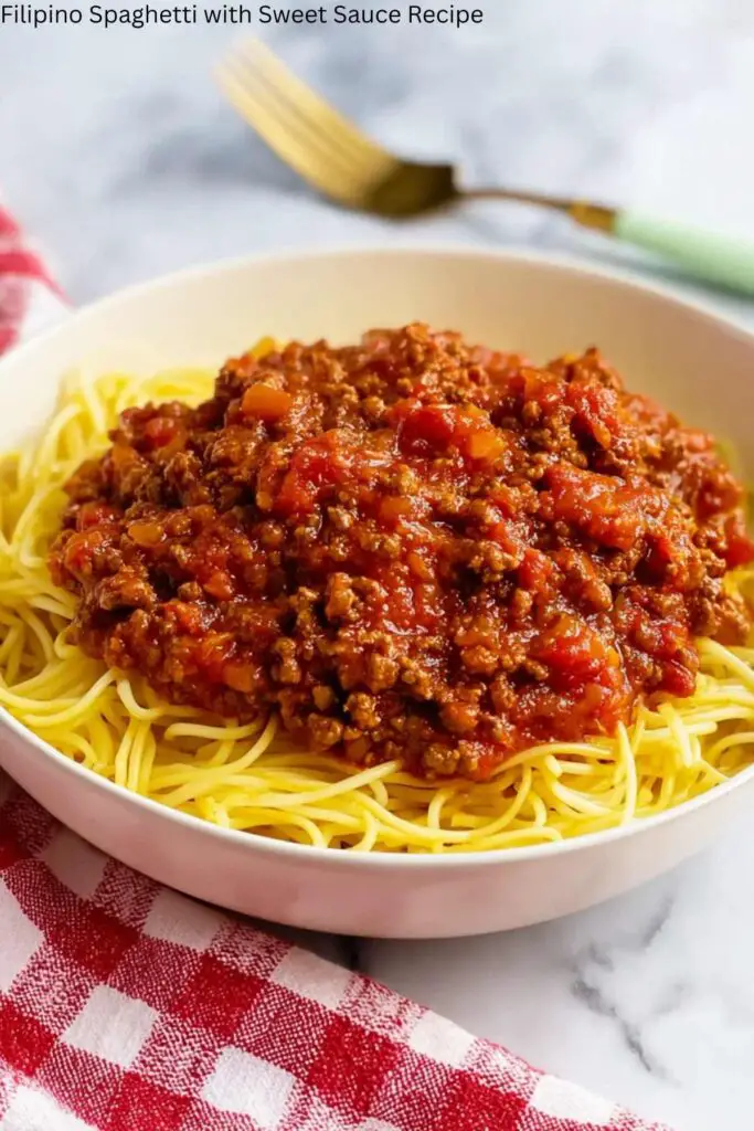 Filipino Spaghetti with Sweet Sauce Recipe 4 Filipino Spaghetti with Sweet Sauce Recipe