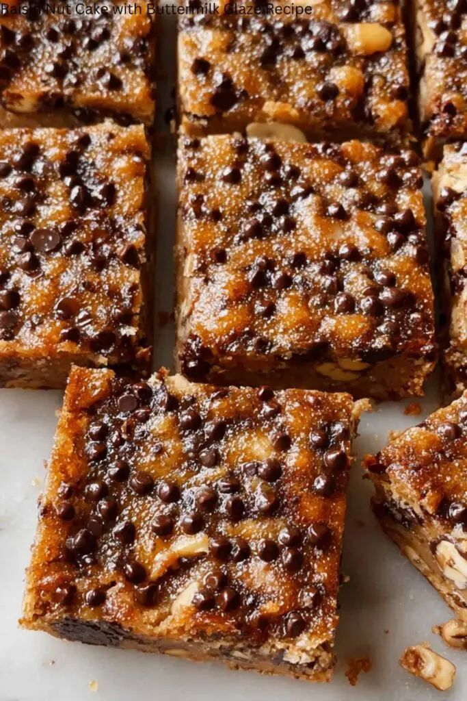 Raisin Nut Cake with Buttermilk Glaze Recipe