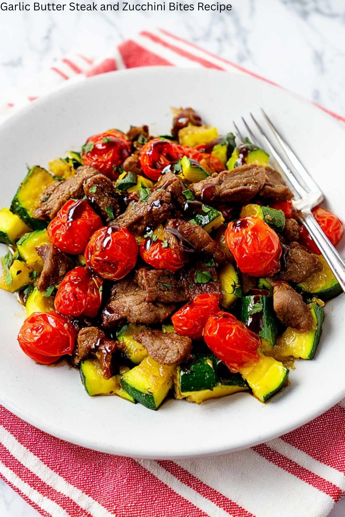 Garlic Butter Steak and Zucchini Bites Recipe