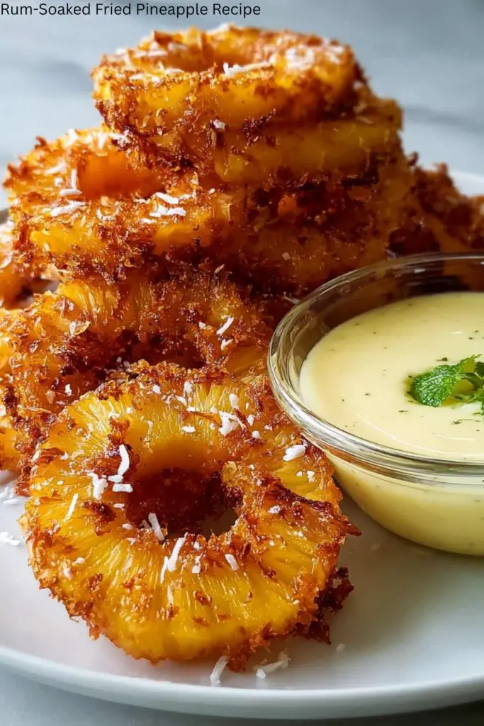 Rum-Soaked Fried Pineapple Recipe