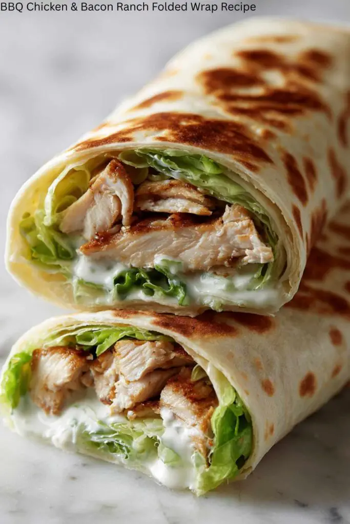 BBQ Chicken & Bacon Ranch Folded Wrap Recipe 4 BBQ Chicken & Bacon Ranch Folded Wrap Recipe