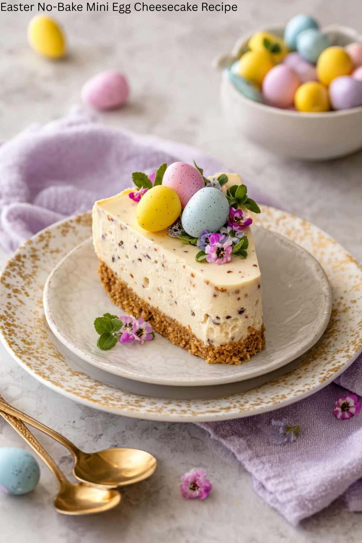 Easter No-Bake Egg Cheesecake Recipe
