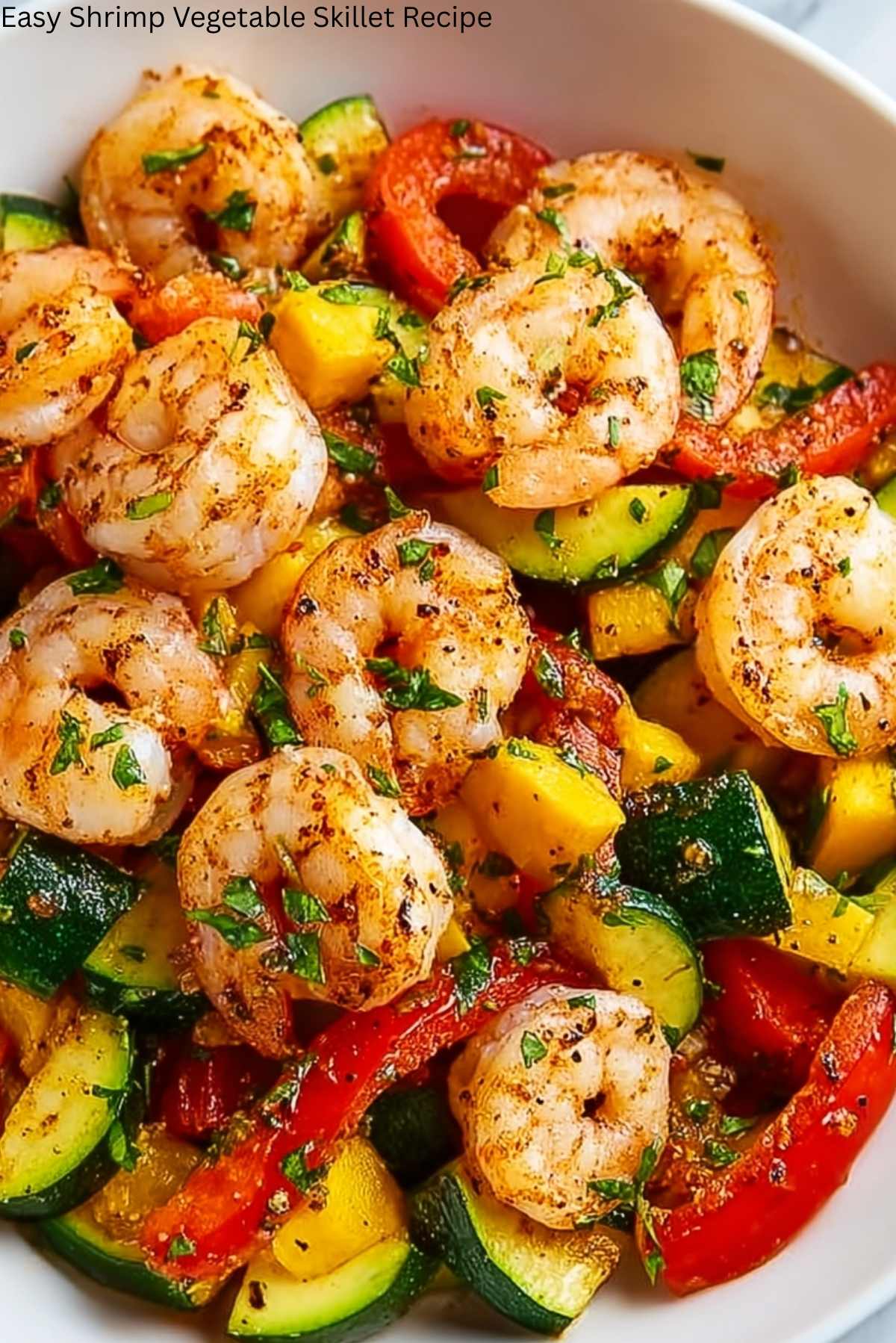 Easy Shrimp Vegetable Skillet Recipe