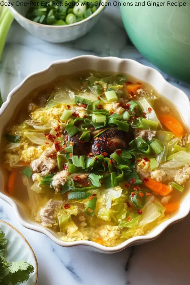 Cozy One-Pot Egg Roll Soup with Green Onions and Ginger Recipe