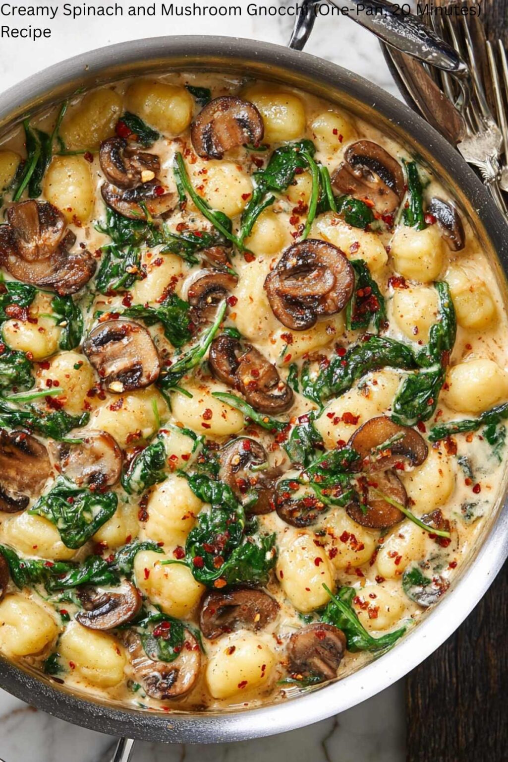 Creamy Spinach and Mushroom Gnocchi (One-Pan, 20 Minutes) Recipe ...