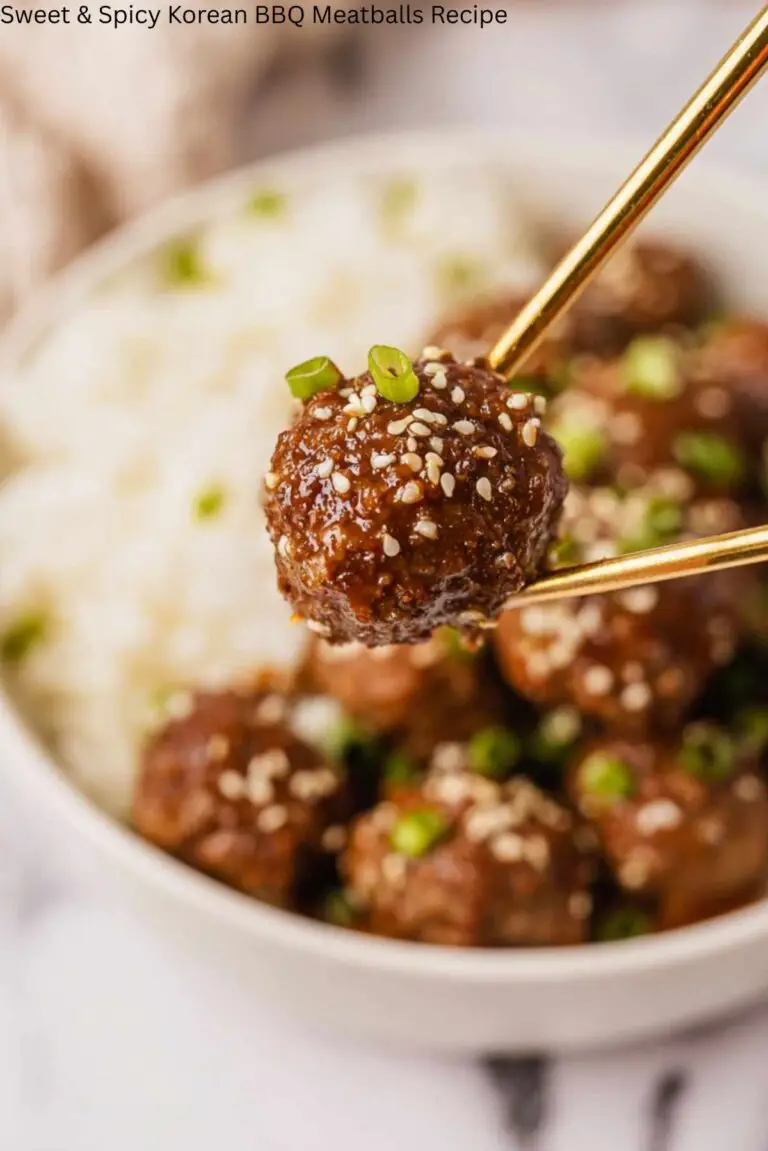 Sweet & Spicy Korean BBQ Meatballs Recipe