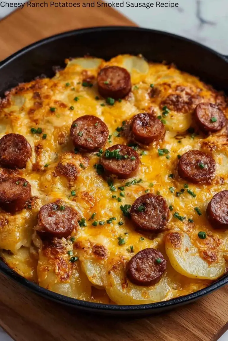 Cheesy Ranch Potatoes and Smoked Sausage Recipe