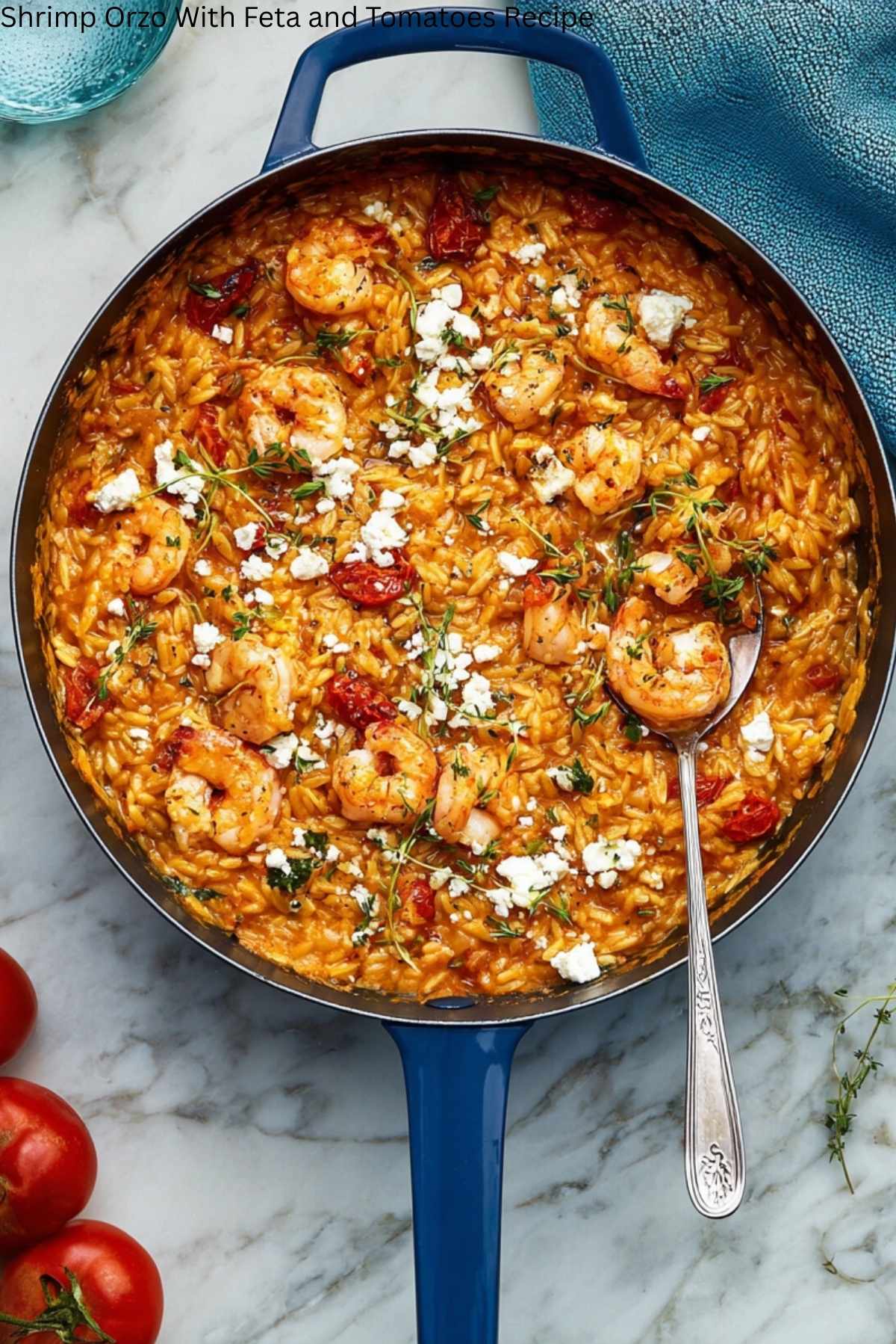 Shrimp Orzo With Feta and Tomatoes Recipe