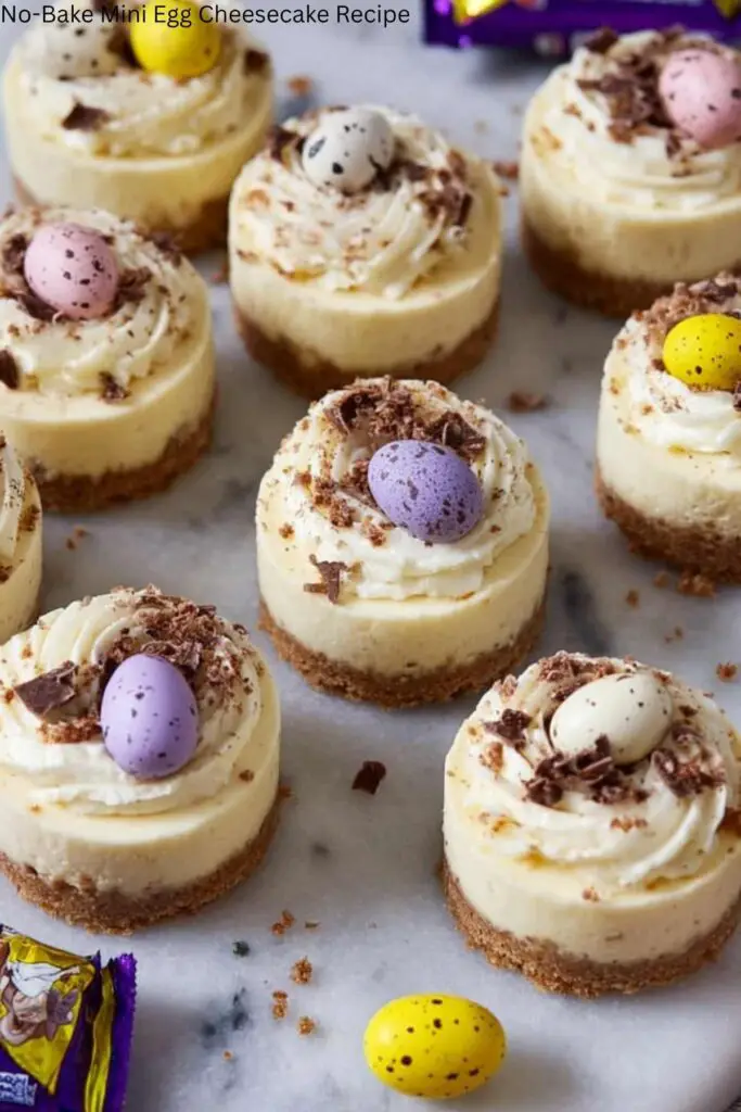 No-Bake Mini Egg Cheesecake Recipe 4 No-Bake Mini Egg Cheesecake Recipe