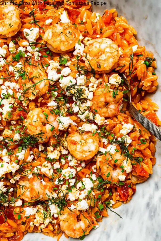 Shrimp Orzo With Feta and Tomatoes Recipe