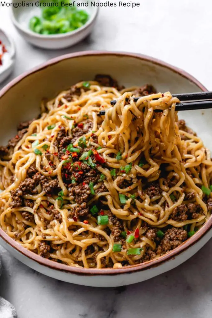 Mongolian Ground Beef and Noodles Recipe