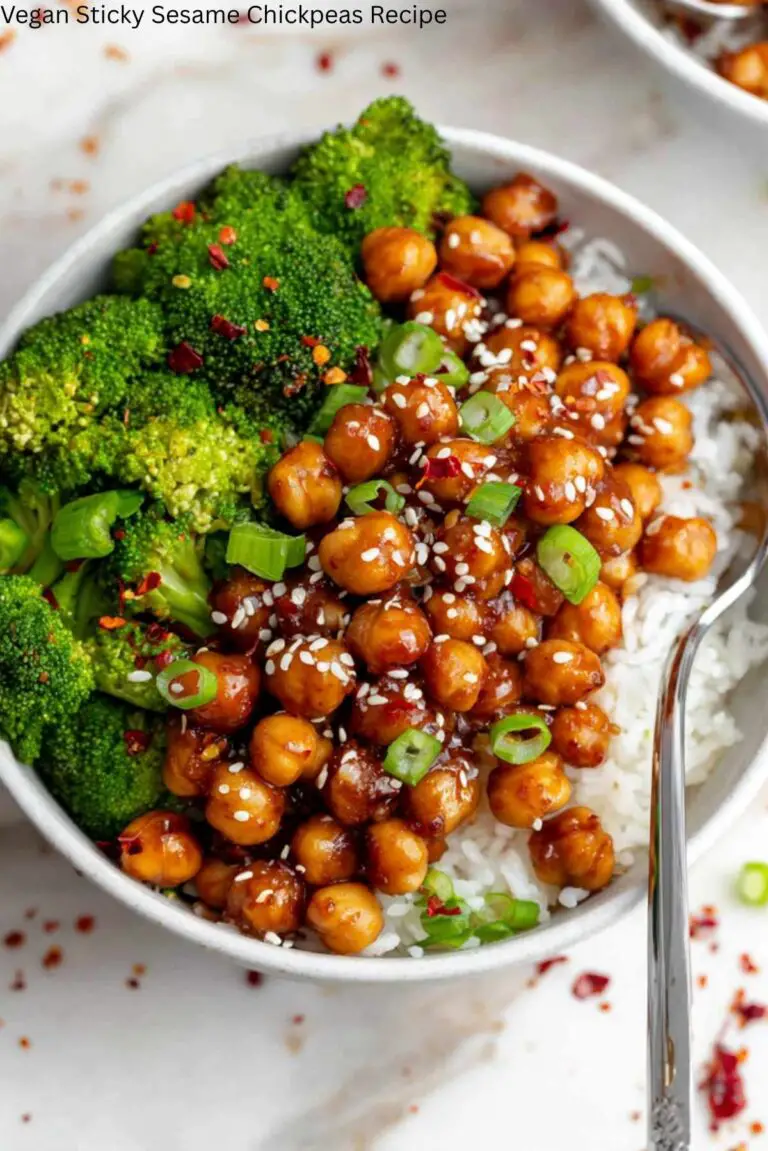 Vegan Sticky Sesame Chickpeas Recipe