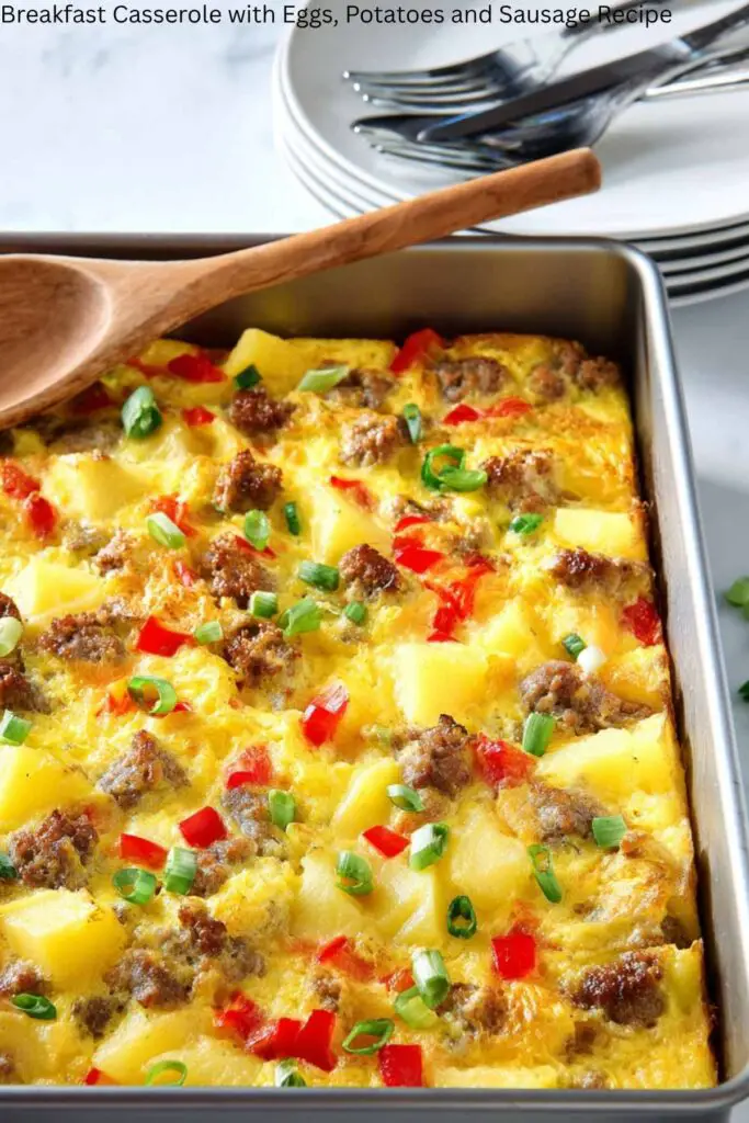 Breakfast Casserole with Eggs, Potatoes, and Sausage Recipe
