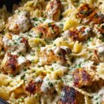 Bowtie Pasta with Creamy Cajun Chicken and Mozzarella Cheese Sauce Recipe