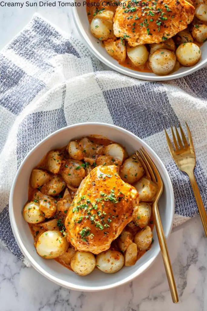 Creamy Sun Dried Tomato Pesto Chicken Recipe