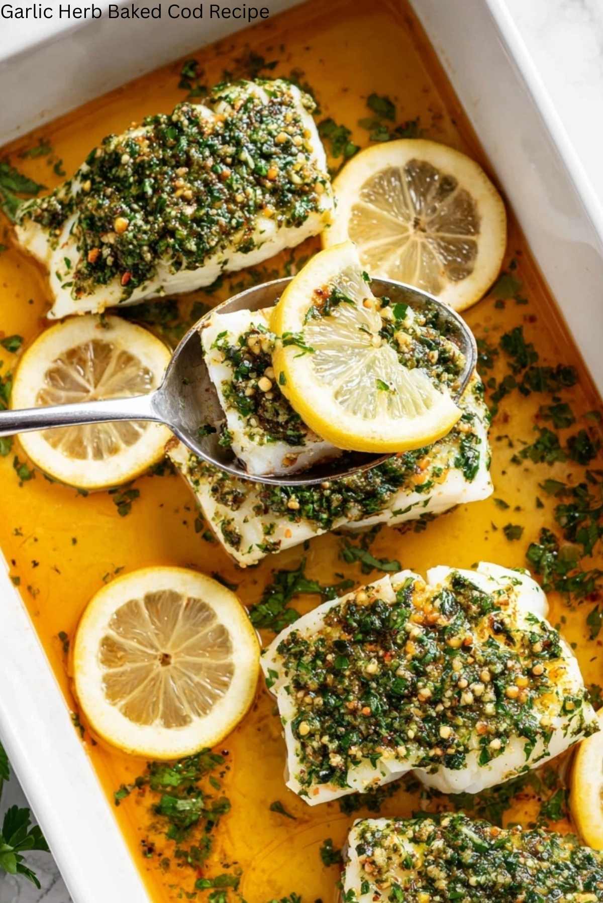 Garlic Herb Baked Cod Recipe