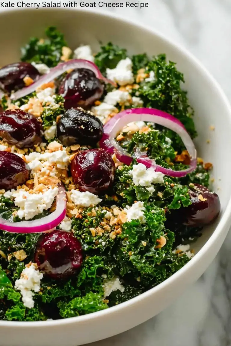 Kale Cherry Salad with Goat Cheese Recipe