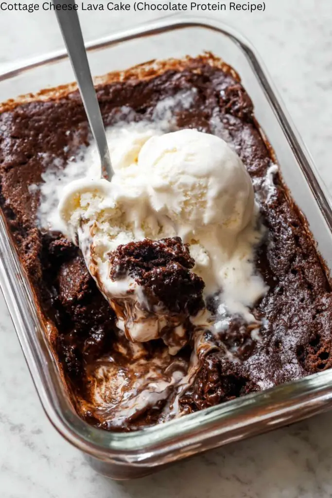 Cottage Cheese Lava Cake (Chocolate Protein Recipe)