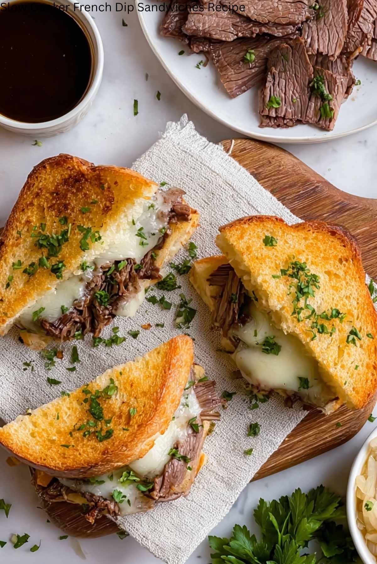 Slow Cooker French Dip Sandwiches Recipe