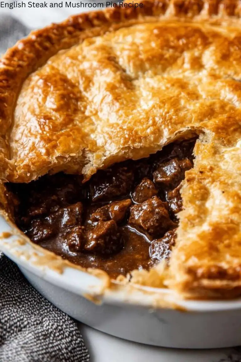 English Steak and Mushroom Pie Recipe