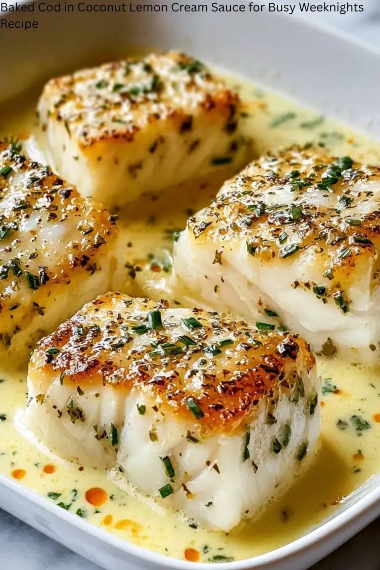 Baked Cod in Coconut Lemon Cream Sauce for Busy Weeknights Recipe