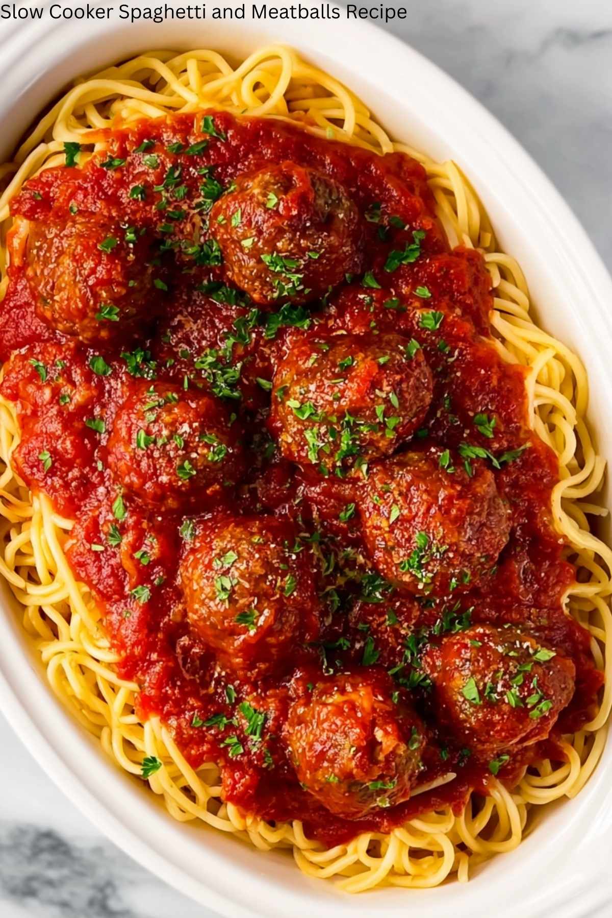 Slow Cooker Spaghetti and Meatballs Recipe