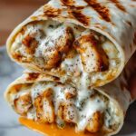 Cheesy Garlic Chicken Wraps Recipe