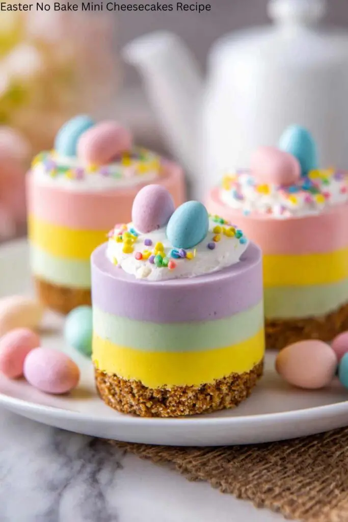 Easter No Bake Mini Cheesecakes Recipe