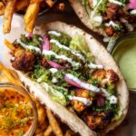 Roasted Cauliflower Pitas with Zhug and Garlic Tahini Recipe