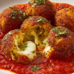 Mozzarella Stuffed Meatballs Recipe