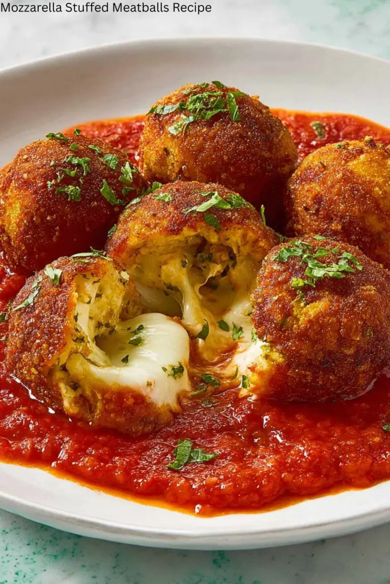 Mozzarella Stuffed Meatballs Recipe
