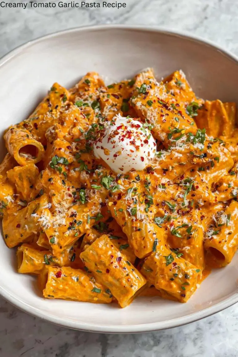 Creamy Tomato Garlic Pasta Recipe