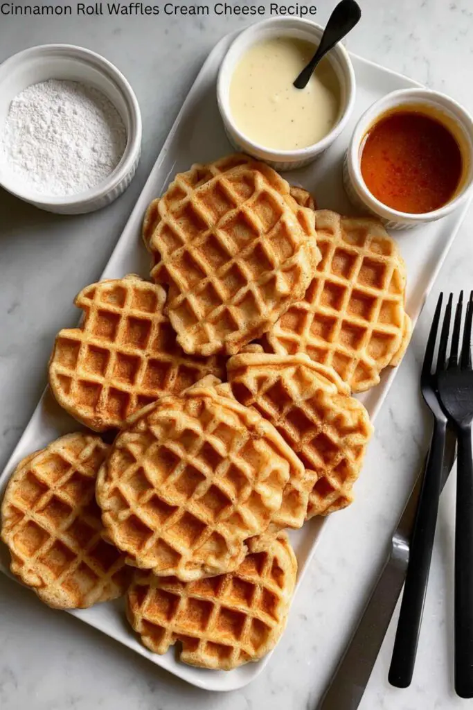 Cinnamon Roll Waffles Cream Cheese Recipe