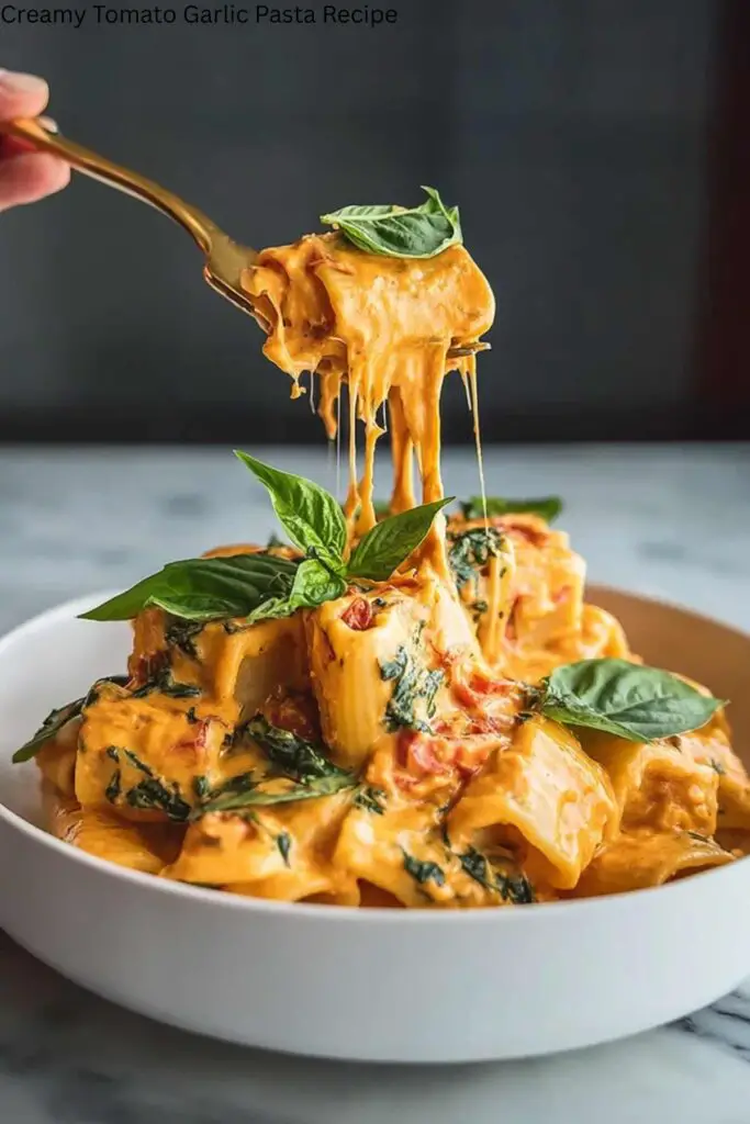 Creamy Tomato Garlic Pasta Recipe 4 Creamy Tomato Garlic Pasta Recipe