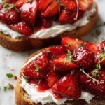 Roasted Strawberry Whipped Ricotta Toast Recipe