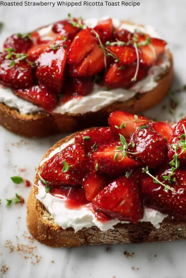 Roasted Strawberry Whipped Ricotta Toast Recipe