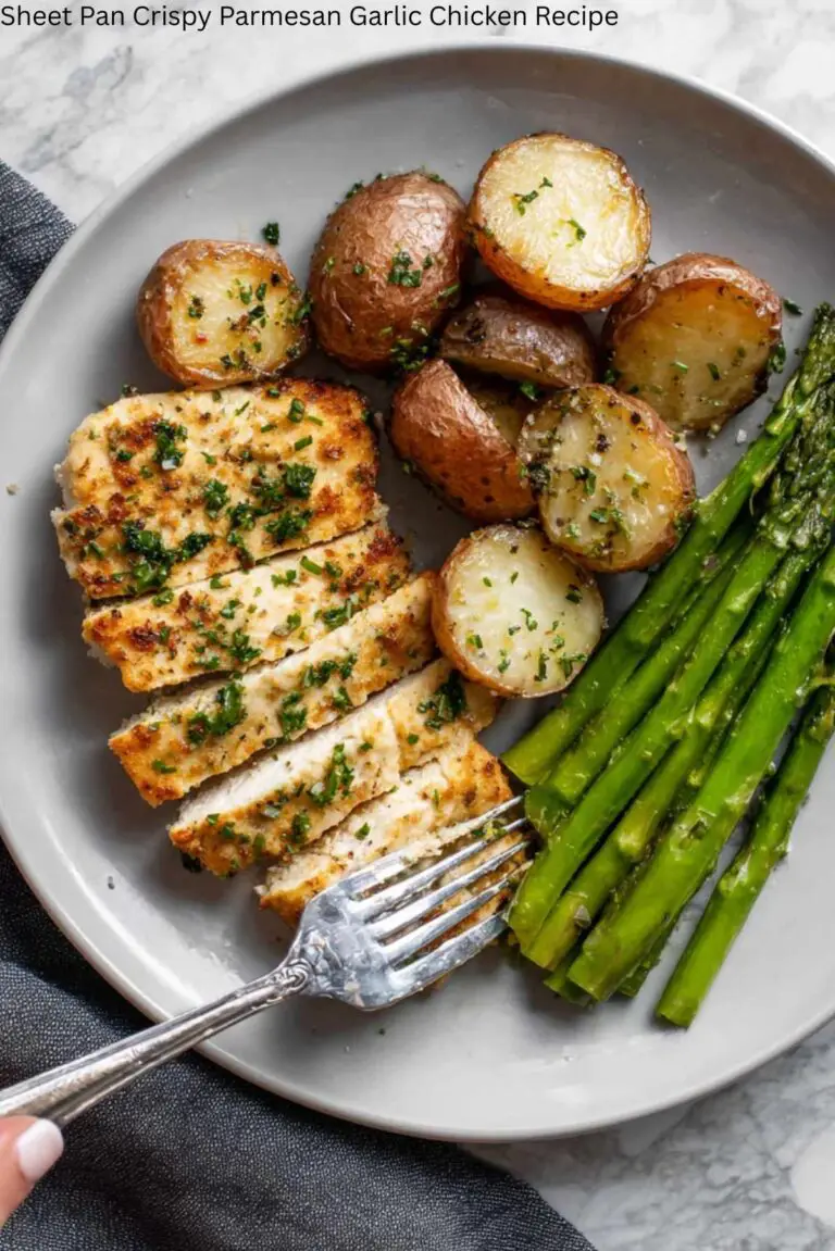 Sheet Pan Crispy Parmesan Garlic Chicken Recipe