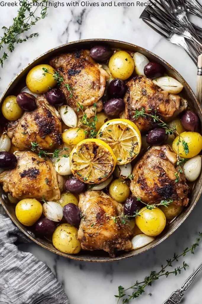 Greek Chicken Thighs with Olives and Lemon Recipe 4 Greek Chicken Thighs with Olives and Lemon Recipe