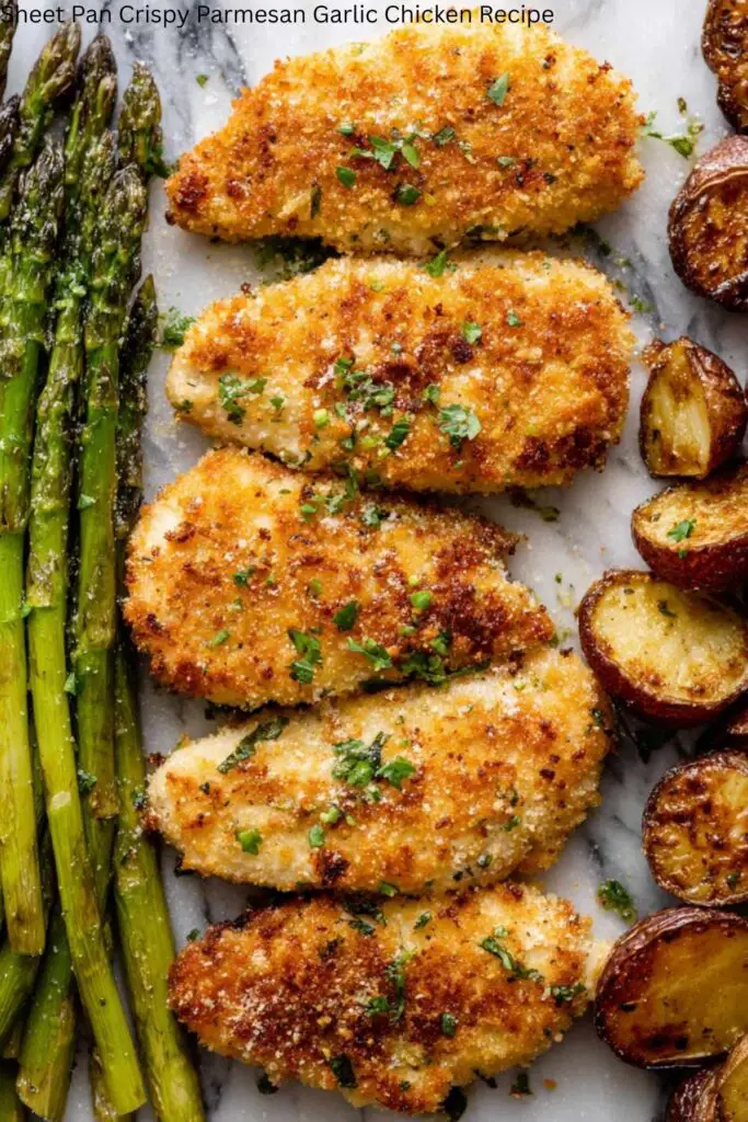Sheet Pan Crispy Parmesan Garlic Chicken Recipe