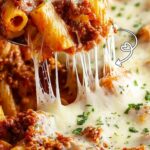 Baked Rigatoni with Italian Sausage and Ground Beef Casserole
