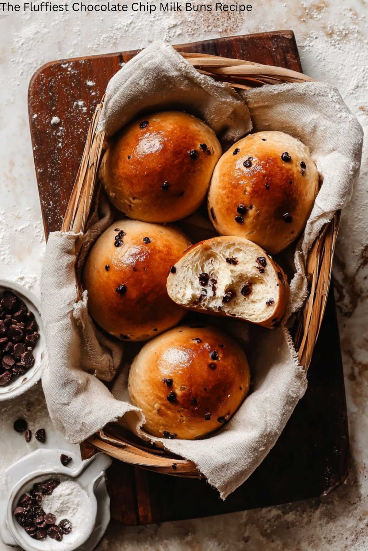 The Fluffiest Chocolate Chip Milk Buns Recipe