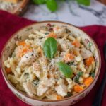 Boursin Orzo Bake with Chicken and Veggies Recipe