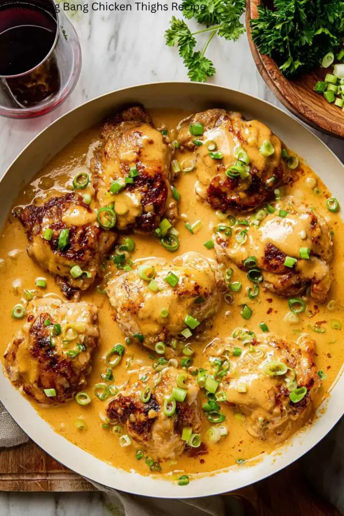 Skillet Bang Bang Chicken Thighs Recipe