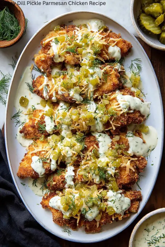 Crispy Dill Pickle Parmesan Chicken Recipe 4 Crispy Dill Pickle Parmesan Chicken Recipe