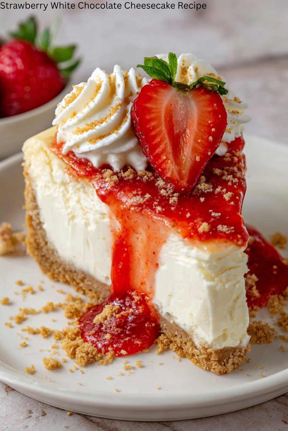 Strawberry White Chocolate Cheesecake Recipe