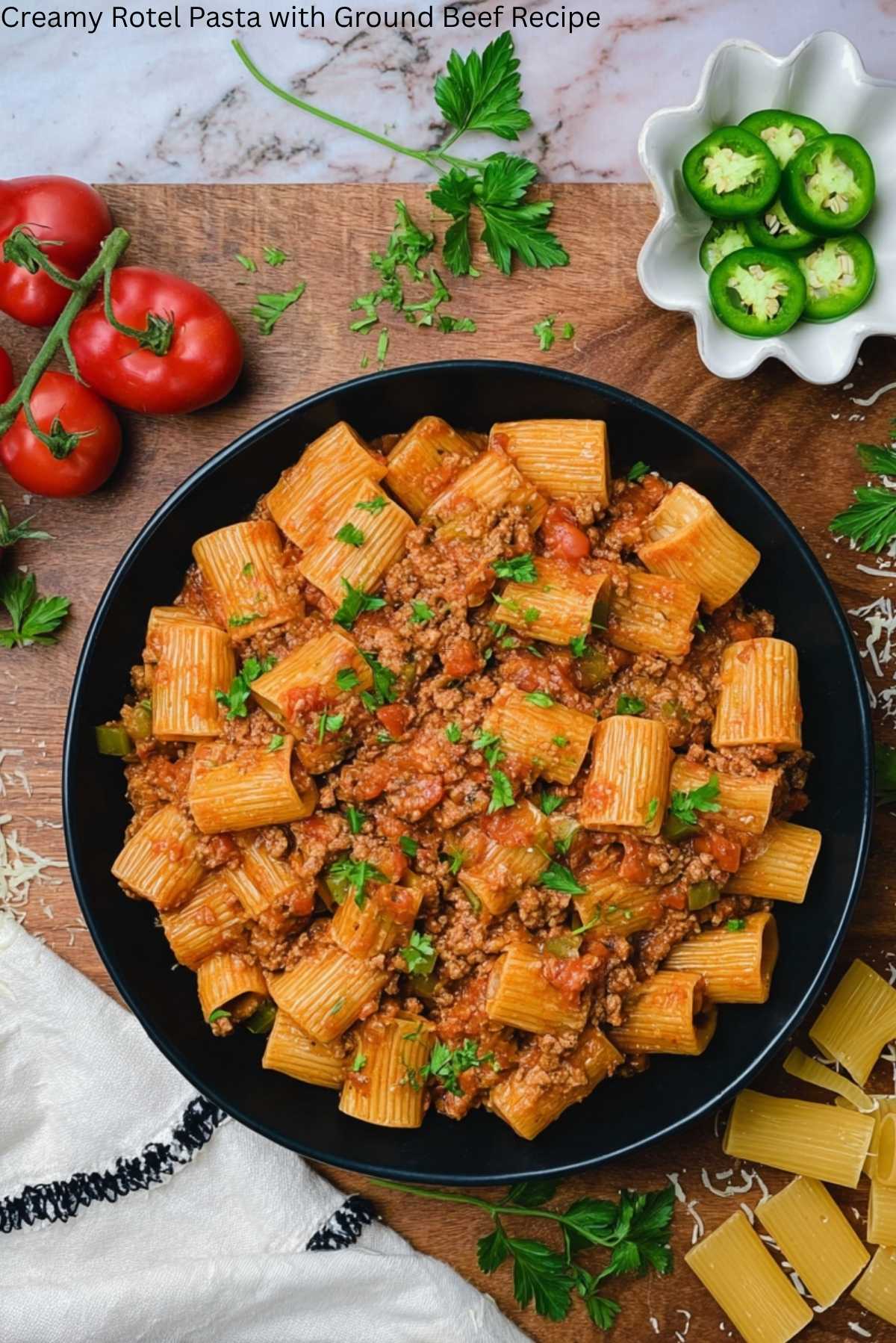 Creamy Rotel Pasta with Ground Beef Recipe