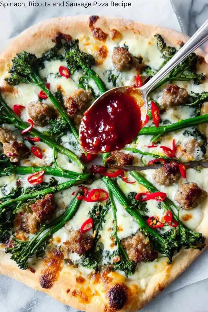 Spinach, Ricotta and Sausage Pizza Recipe 4 Spinach, Ricotta and Sausage Pizza Recipe