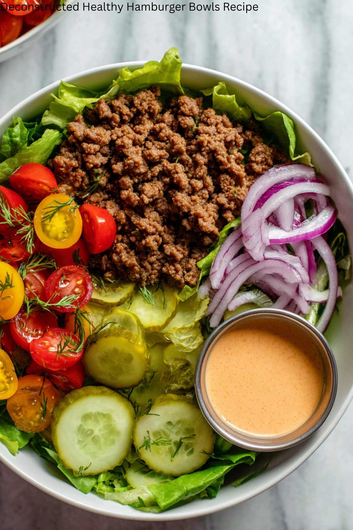 Deconstructed Healthy Hamburger Bowls Recipe
