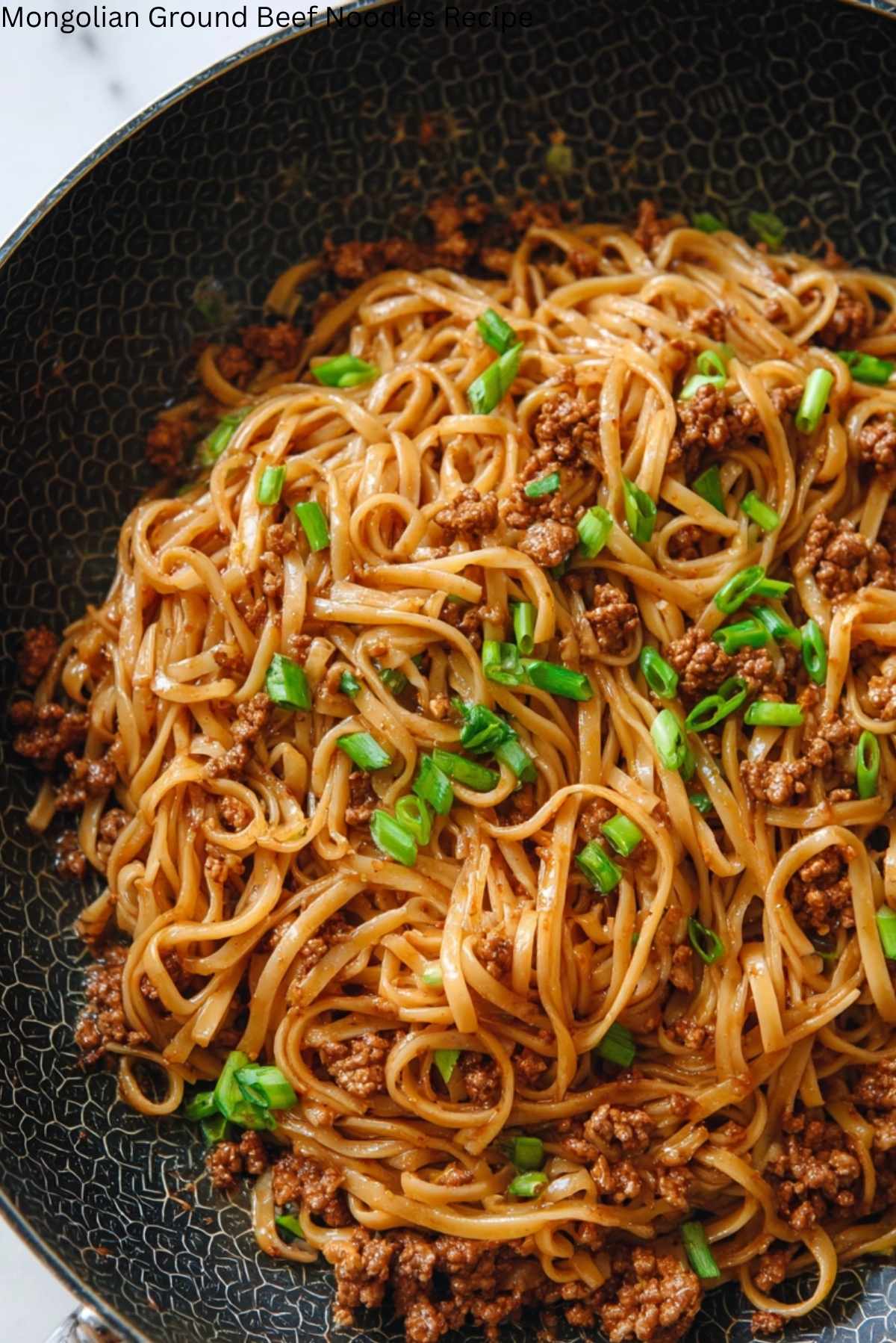 Mongolian Ground Beef Noodles Recipe